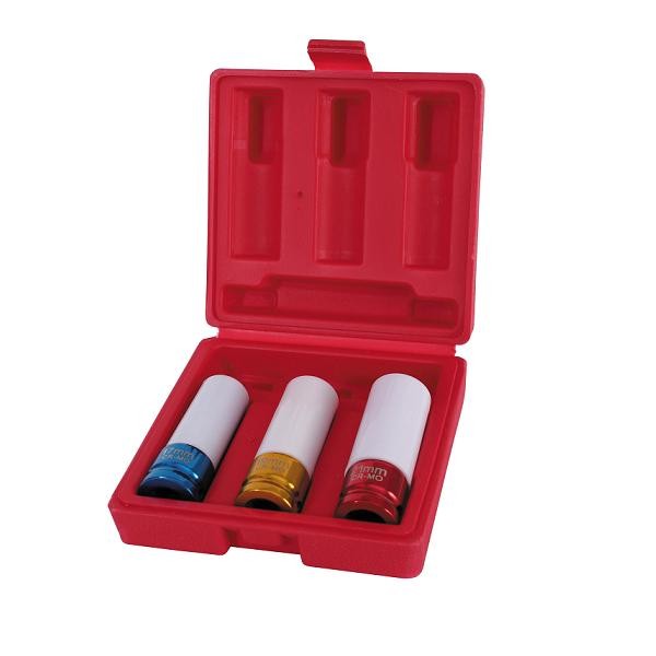 Coffret 3 douilles  chocs 6 pans 1/2''