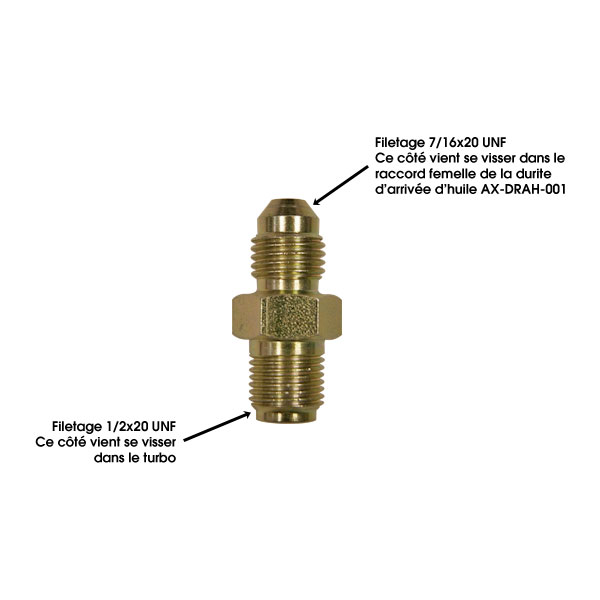 Durite arriv�e d'huile renforc�e type aviation pour turbo T2-T25