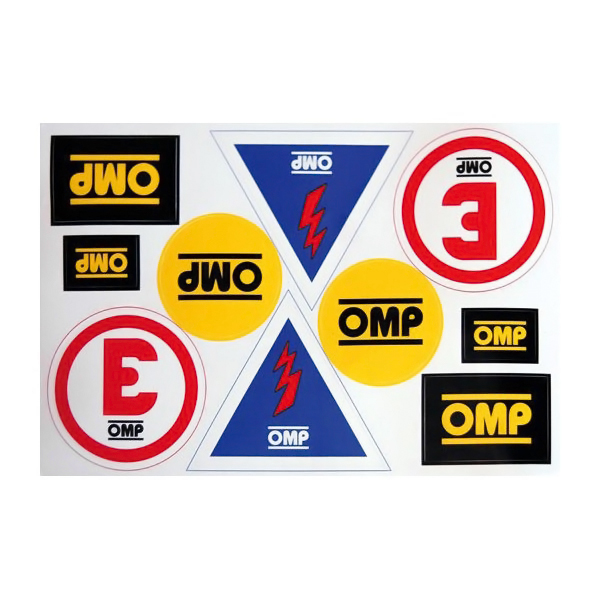Planche d'autocollants rglementaires OMP