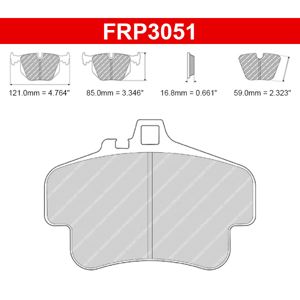 Plaquettes de frein Porsche 996 3.4 Super CUP - Etriers Brembo