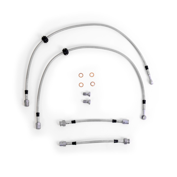 Kit 4 flexibles de frein aviation Renault Megane 2 RS et DCi175 2003 - 2005
