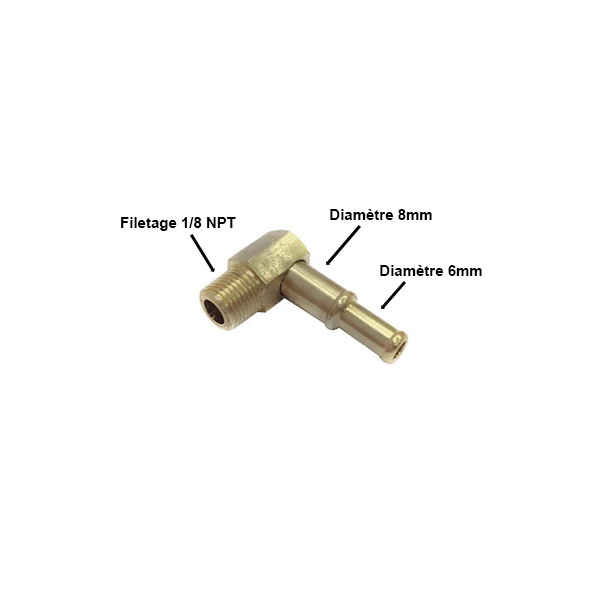 Raccords pour rgulateurs de pression d'essence et filtres dcanteurs FILTER KING