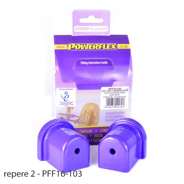 Silent blocs polyurthane Fiat Uno