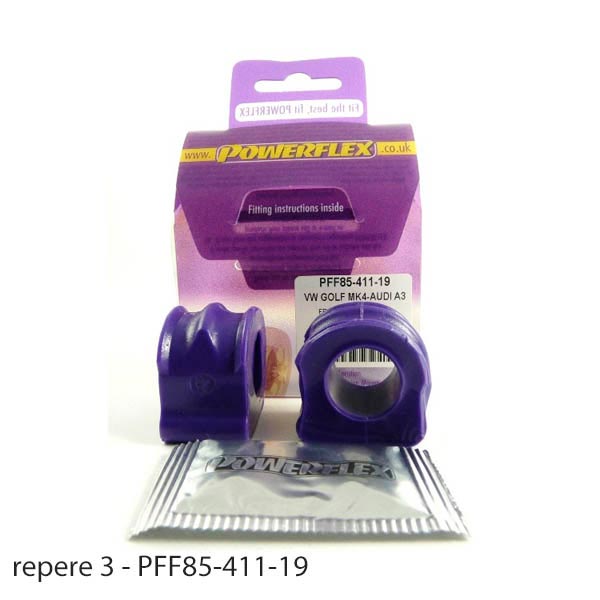 Silent blocs polyurthane Volkswagen Golf 4 2WD type 1J