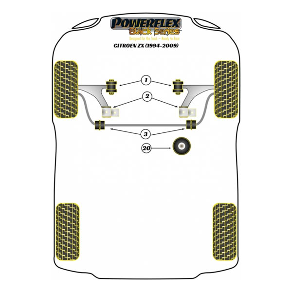 Silent blocs comptition polyurthane Citroen ZX