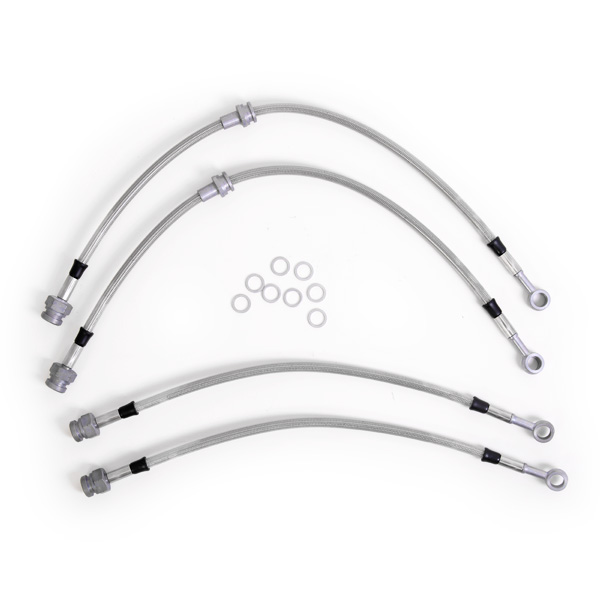 Kit 4 flexibles de frein aviation Mitsubishi Lancer Evo 5, 6 et Carisma Evo