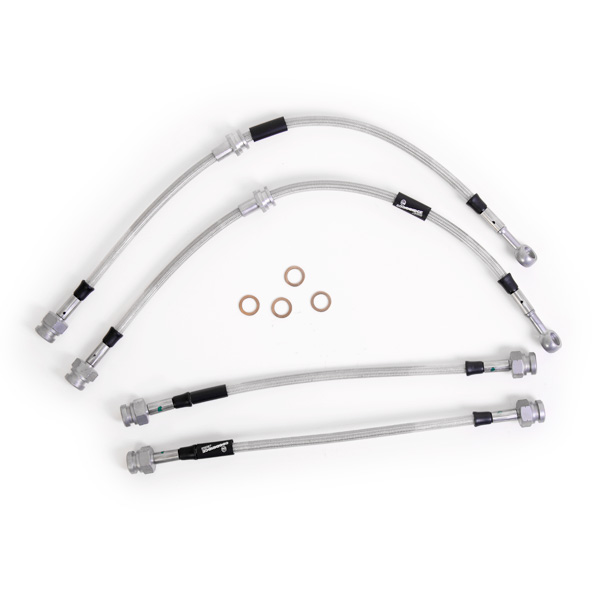 Kit 4 flexibles de frein aviation Mazda MX3 1.6i - tambours � l'arri�re