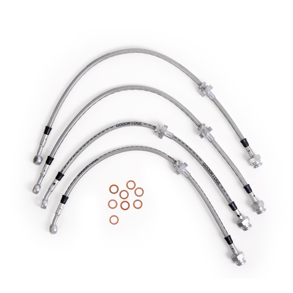 Kit 4 flexibles de frein aviation Nissan Sunny GTi