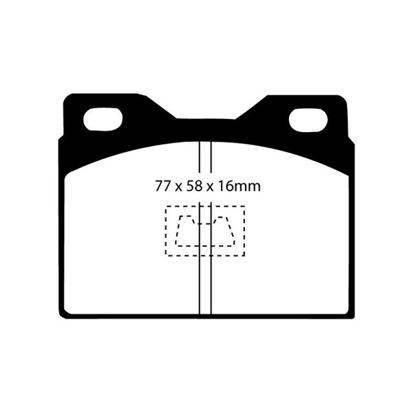 Plaquettes de frein avant EBC BRAKES YELLOW STUFF Talbot Simca 1307, 1308 et 1309