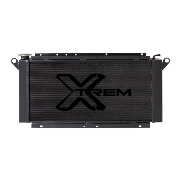Radiateur aluminium Renault R12 Gordini - Maxi paisseur - noir mat