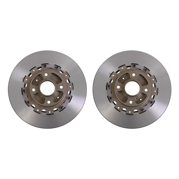 Ensemble 2 disques de frein sur bol lisses + bols Peugeot 208 R2 Asphalte