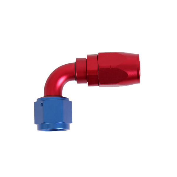 Raccord 90 degrs femelle concave tournant JIC UNF/durite tresse inox - Type Cutter