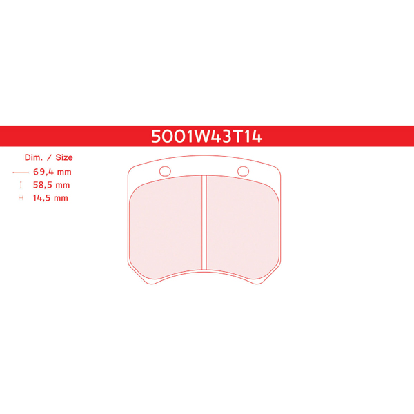 Plaquettes de frein Peugeot 208 Rally 4 R2