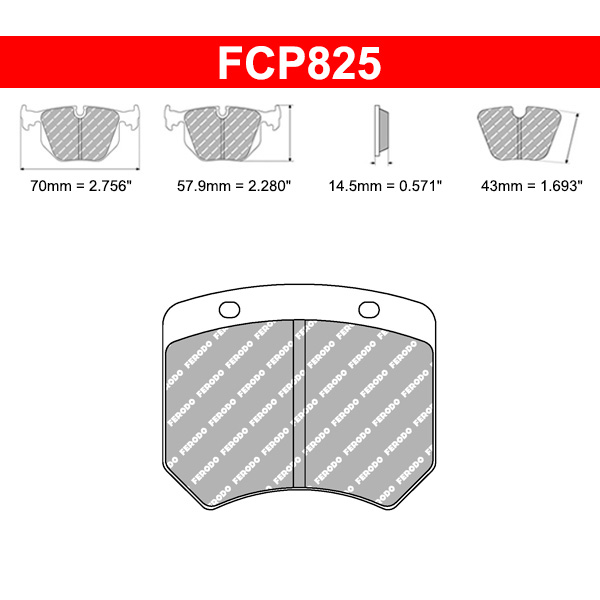 Plaquettes de frein Peugeot 208 Rallye 4 R2
