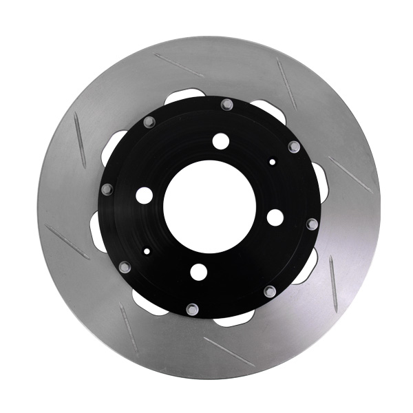 Ensemble 2 disques de frein sur bol rainur�s+ bols Renault R11 Turbo F2000 - arri�re - 265x8mm