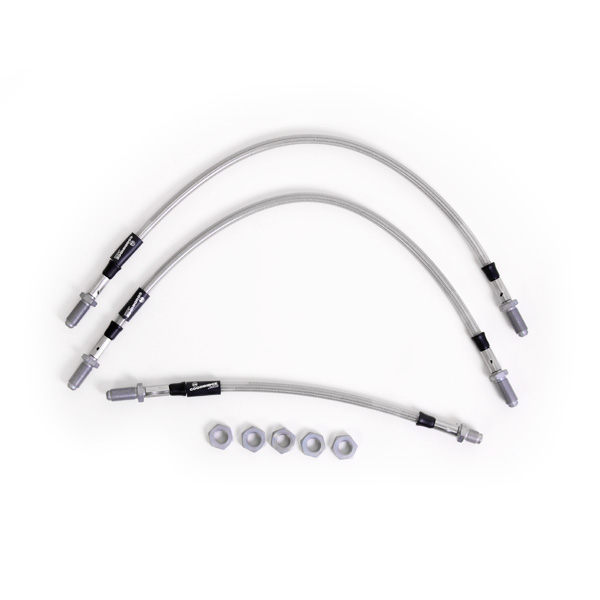 Kit 3 flexibles de frein aviation Alfa Romeo Alfetta GTV, GTV6 et 75 Turbo