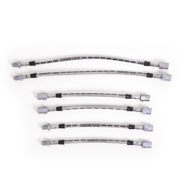 Kit 6 flexibles de frein aviation BMW Serie 3 E30 tous mod�les sauf 325ix