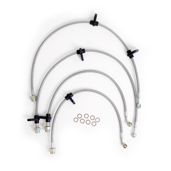 Kit 4 flexibles de frein aviation Honda Civic VTI et CRX