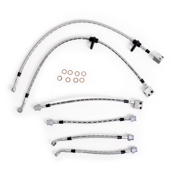 Kit 6 flexibles de frein aviation Honda Civic FK2 et FN2 Type R