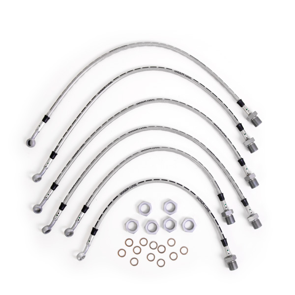 Kit 6 flexibles de frein aviation Lancia Beta Coup�, HPE et Spider