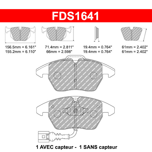 Plaquettes de frein Audi A3 2.0 TFSI Quattro - Etriers arrires LUCAS