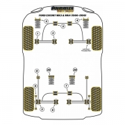 Silent blocs comptition polyurthane Ford Escort MK3 et MK4, XR3i et Orion