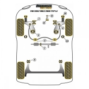 Silent blocs comptition polyurthane Volkswagen Golf 4 2WD type 1J