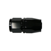 Raccord droit femelle concave tournant JIC UNF/durite tresse inox - Coloris noir