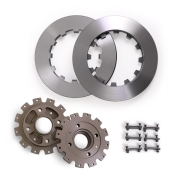 Ensemble 2 disques de frein sur bol lisses + bols Peugeot 208 R2 Asphalte