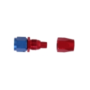Raccord droit femelle concave tournant JIC UNF/durite tresse inox - Type Cutter