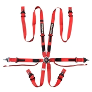 Harnais 6 points TECHNO RACING SPORT PLUS rouge-noir - Homologu� FIA
