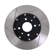 Ensemble 2 disques de frein sur bol rainur�s + bols Renault R5 GT Turbo en 283mm