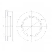 2 disques de frein sur bol rainur�s Renault entraxe 4x100 - arri�re - 265x9.6mm