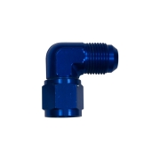 Adaptateur 90 degrs mle/femelle - convexe/concave tournant JIC UNF - Coloris bleu