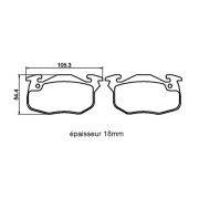 Plaquettes de frein avant Peugeot 205 1.9 GTi - Etriers Lucas